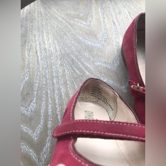 Gymboree size 9M reddish pink suede velcro Mary Jane shoes in play condition - Picture 4 of 5